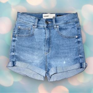 Garage Premium Women’s High Rise Denim Jean Shorts Size 1